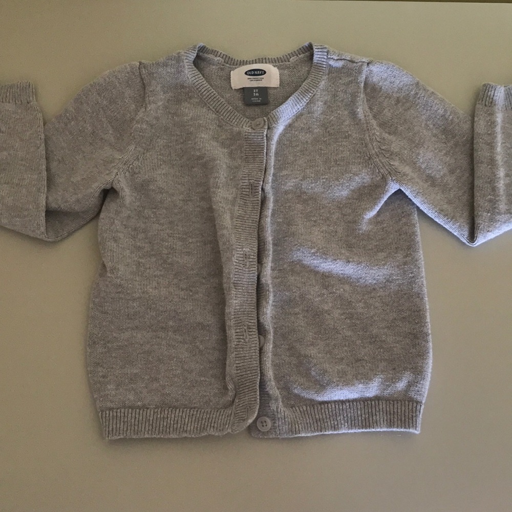 🍂 Old Navy toddler girls grey cardigan size 3T